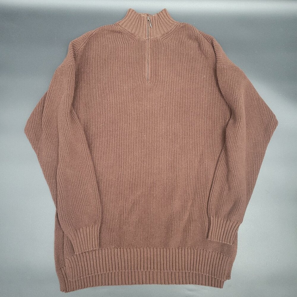 KOTN Half-Zip Sweater in Umber Women's Medium